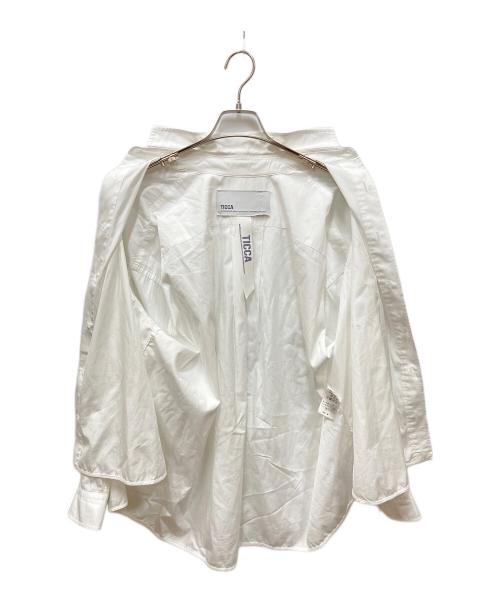 ticca（ティッカ）ticca (ティッカ) スクエアビッグシャツ ホワイト サイズ:FREEの古着・服飾アイテム