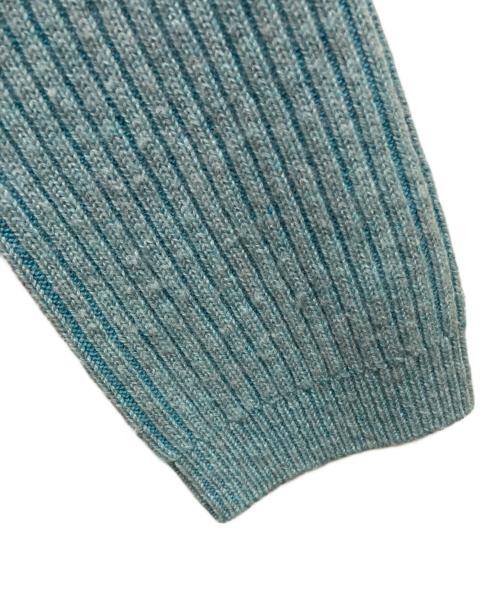 CABAN（キャバン）CABAN (キャバン) ウールコットンカシミヤリブ タートルニットプルオーバー ブルー サイズ:FREEの古着・服飾アイテム