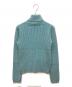 CABAN (キャバン) ウールコットンカシミヤリブ タートルニットプルオーバー ブルー サイズ:FREE：5000円