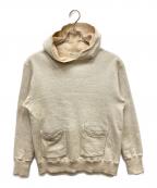 WAREHOUSEウエアハウス）の古着「セパレート ポケット セットインフード スウェット」｜アイボリー