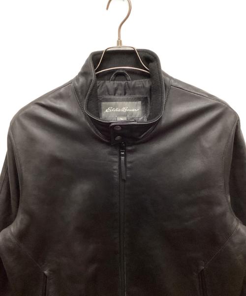 Eddie Bauer（エディーバウアー）Eddie Bauer (エディーバウアー) ラムレザージャケット ブラック サイズ:XLの古着・服飾アイテム