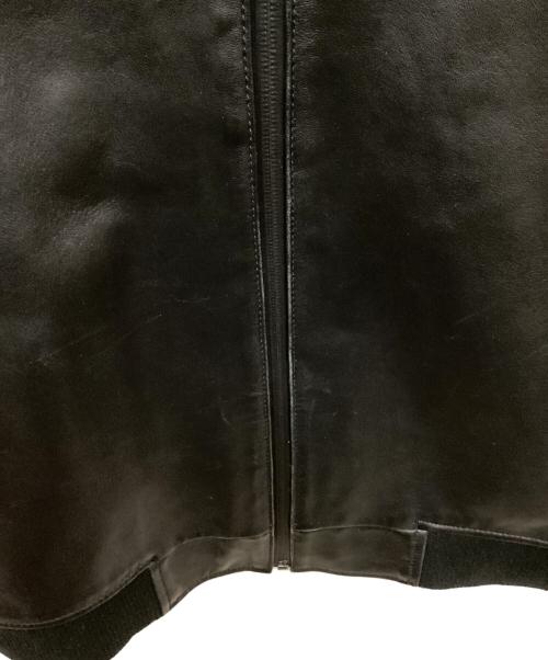 Eddie Bauer（エディーバウアー）Eddie Bauer (エディーバウアー) ラムレザージャケット ブラック サイズ:XLの古着・服飾アイテム
