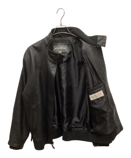 Eddie Bauer（エディーバウアー）Eddie Bauer (エディーバウアー) ラムレザージャケット ブラック サイズ:XLの古着・服飾アイテム