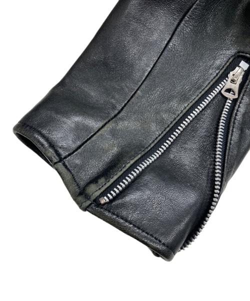 Schott（ショット）Schott (ショット) FREAK'S STORE (フリークスストア) ダブルライダースジャケット ブラック サイズ:Lの古着・服飾アイテム