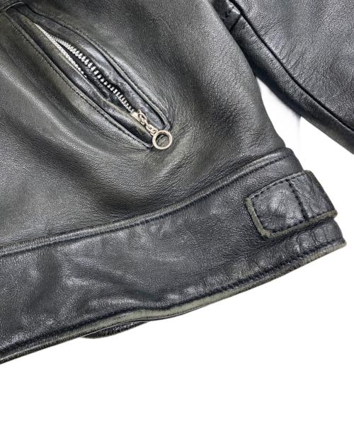 Schott（ショット）Schott (ショット) FREAK'S STORE (フリークスストア) ダブルライダースジャケット ブラック サイズ:Lの古着・服飾アイテム