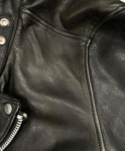 Schott（ショット）Schott (ショット) FREAK'S STORE (フリークスストア) ダブルライダースジャケット ブラック サイズ:Lの古着・服飾アイテム