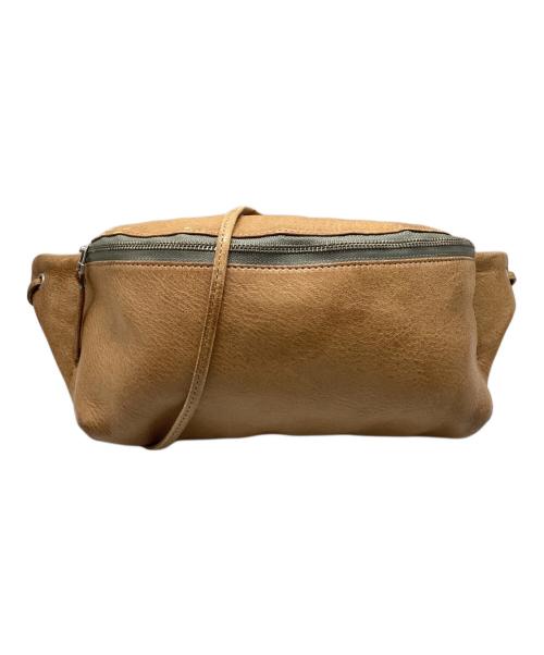 SLOW&CO（スロウアンドコー）SLOW&CO (スロウアンドコー) レザーショルダーバッグ ブラウンの古着・服飾アイテム