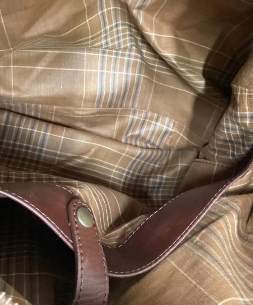 MOTHERHOUSE（マザーハウス）MOTHERHOUSE (マザーハウス) レザーボストンバッグ ブラウンの古着・服飾アイテム