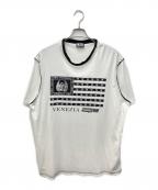 DIESELディーゼル）の古着「T-ROLLAND/インサイドアウト×カットオフデザインTシャツ」｜ホワイト