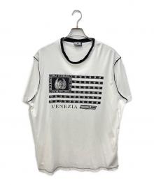 DIESEL（ディーゼル）の古着「T-ROLLAND/インサイドアウト×カットオフデザインTシャツ」｜ホワイト