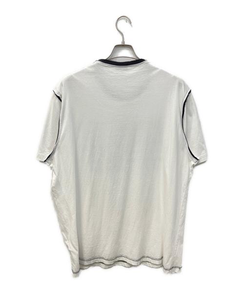 DIESEL（ディーゼル）DIESEL (ディーゼル) T-ROLLAND/インサイドアウト×カットオフデザインTシャツ ホワイト サイズ:3XLの古着・服飾アイテム