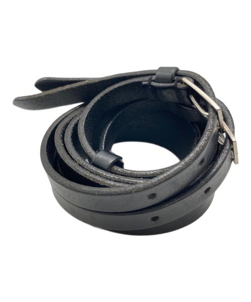 DIOR HOMME（ディオール オム）Dior Homme (ディオール オム) 2連レザーベルト ブラック サイズ:95の古着・服飾アイテム