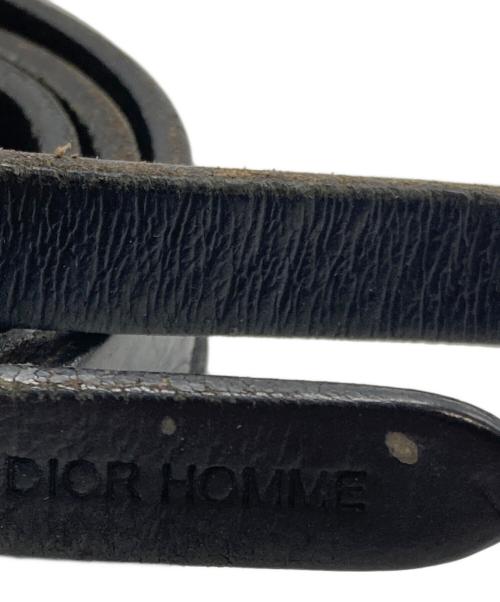 DIOR HOMME（ディオール オム）Dior Homme (ディオール オム) 2連レザーベルト ブラック サイズ:95の古着・服飾アイテム