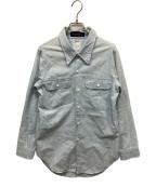 MADISON BLUEマディソンブルー）の古着「MADAME WORK SH CHAMBRAY シャンブレーワークシャツ」｜スカイブルー