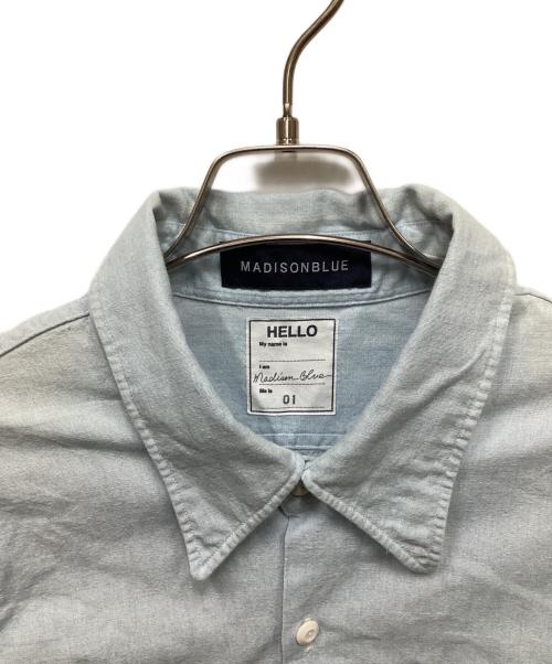 MADISON BLUE（マディソンブルー）MADISON BLUE (マディソンブルー) MADAME WORK SH CHAMBRAY シャンブレーワークシャツ スカイブルー サイズ:1の古着・服飾アイテム