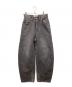 Curensology（カレンソロジー）の古着「ユーズドカーヴィーデニムパンツデニムパンツ」｜グレー