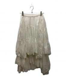 CASA FLINE（カーサフライン）の古着「コットンティアードスカート」｜ホワイト