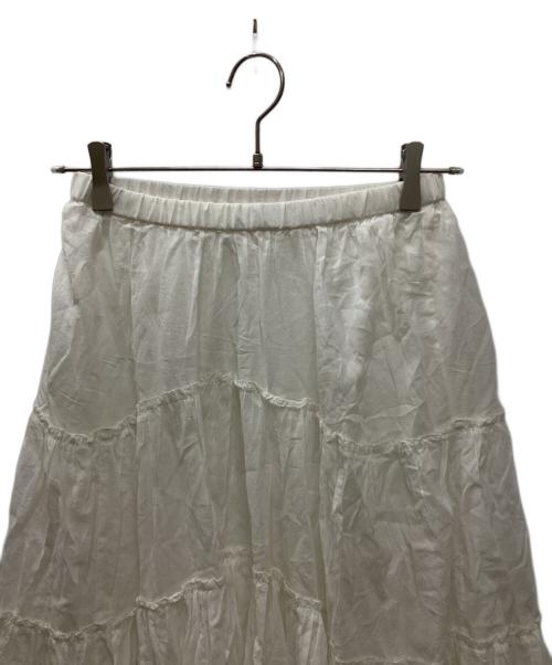 CASA FLINE（カーサフライン）CASA FLINE (カーサフライン) コットンティアードスカート ホワイト サイズ:FREEの古着・服飾アイテム