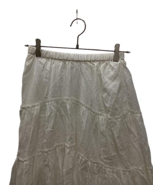 CASA FLINE（カーサフライン）CASA FLINE (カーサフライン) コットンティアードスカート ホワイト サイズ:FREEの古着・服飾アイテム