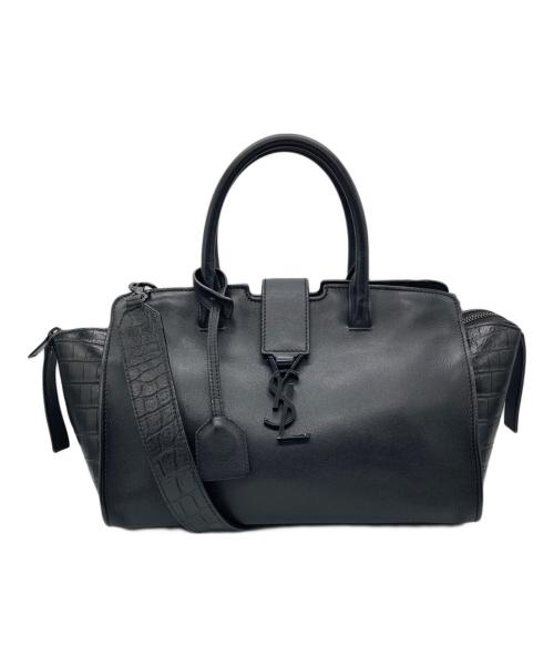 Saint Laurent Paris（サンローランパリ）Saint Laurent Paris (サンローランパリ) ベビーダウンタウンカバス2WAYショルダーバッグ ブラックの古着・服飾アイテム