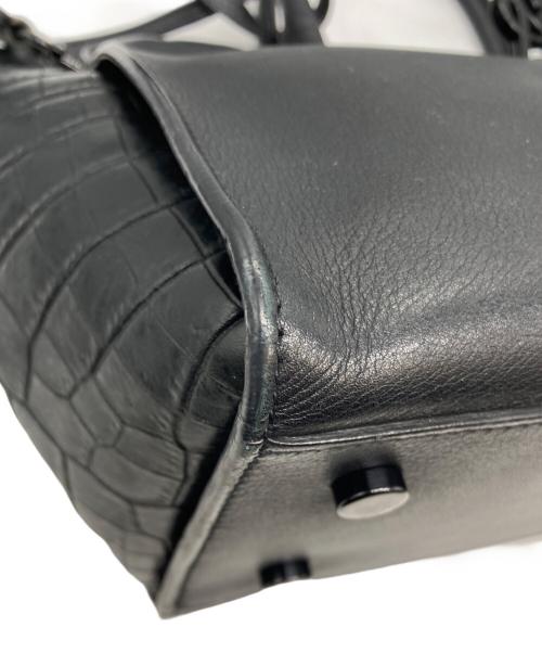 Saint Laurent Paris（サンローランパリ）Saint Laurent Paris (サンローランパリ) ベビーダウンタウンカバス2WAYショルダーバッグ ブラックの古着・服飾アイテム