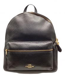 COACH（コーチ）の古着「チャーリー ペブルド レザー ミディアム バックパック」｜ブラック