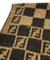 FENDI (フェンディ) ズッカ柄マフラー ブラック×ベージュ：6000円