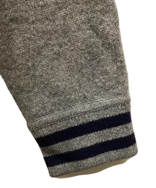 COACH（コーチ）COACH (コーチ) ラムレザーエルボーパッチニットパーカー グレー サイズ:XSの古着・服飾アイテム