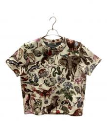 VALENTINO（ヴァレンティノ）の古着「アニマル柄スウェットTシャツ」｜アイボリー