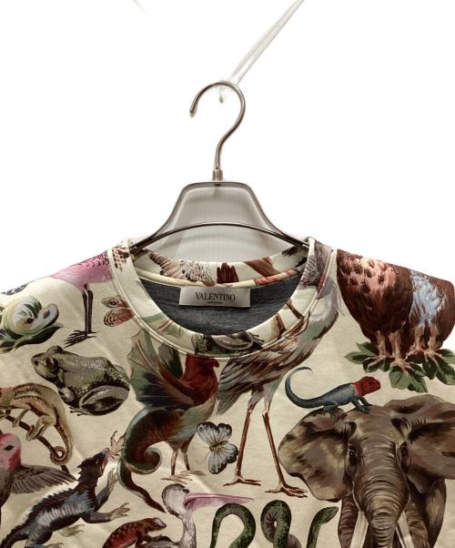 VALENTINO（ヴァレンティノ）VALENTINO (ヴァレンティノ) アニマル柄スウェットTシャツ アイボリー サイズ:Mの古着・服飾アイテム