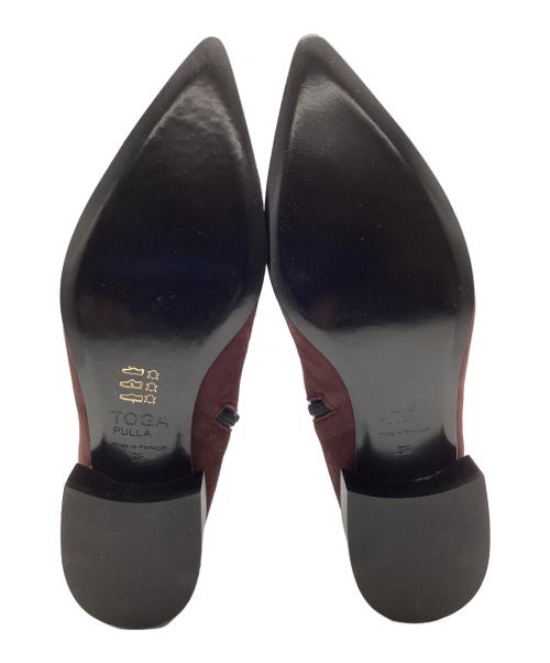 TOGA PULLA（トーガ プルラ）TOGA PULLA (トーガ プルラ) ウエスタンパネルブーツ ベージュ×ブルー サイズ:38の古着・服飾アイテム