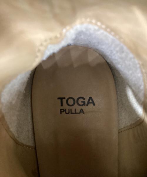 TOGA PULLA（トーガ プルラ）TOGA PULLA (トーガ プルラ) ウエスタンパネルブーツ ベージュ×ブルー サイズ:38の古着・服飾アイテム