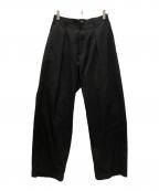MAISON SPECIALメゾンスペシャル）の古着「Wool Mix Smooth Prime Wide One-Tuck Wide Pants」｜ブラック