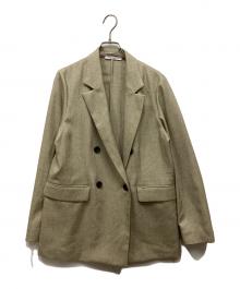 BEAUTY&YOUTH UNITED ARROWS（ビューティーアンドユースユナイテッドアローズ）の古着「リネンライク ダブルジャケット」｜ベージュ