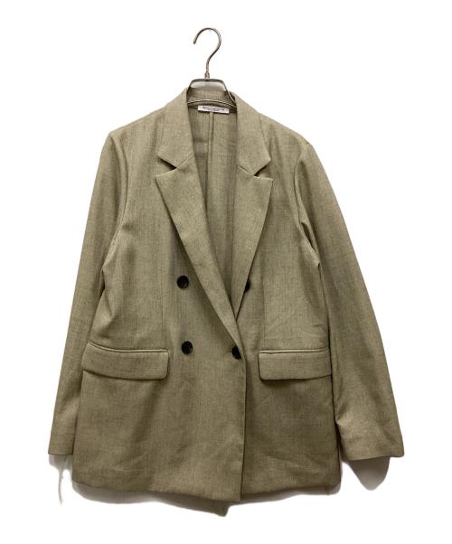 BEAUTY&YOUTH UNITED ARROWS（ビューティーアンドユースユナイテッドアローズ）BEAUTY&YOUTH UNITED ARROWS (ビューティーアンドユースユナイテッドアローズ) リネンライク ダブルジャケット ベージュ サイズ:Mの古着・服飾アイテム