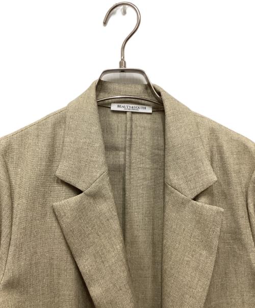 BEAUTY&YOUTH UNITED ARROWS（ビューティーアンドユースユナイテッドアローズ）BEAUTY&YOUTH UNITED ARROWS (ビューティーアンドユースユナイテッドアローズ) リネンライク ダブルジャケット ベージュ サイズ:Mの古着・服飾アイテム