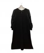 BLENHEIMブレンヘイム）の古着「ボリュームシアースリーブワンピース」｜ブラック