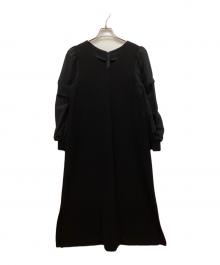 BLENHEIM（ブレンヘイム）の古着「ボリュームシアースリーブワンピース」｜ブラック
