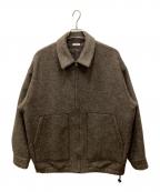 STEVEN ALANスティーブンアラン）の古着「KNIT FLEC OVAL BLOUSON/ニットフレックオーバルブルゾン」｜ブラウン