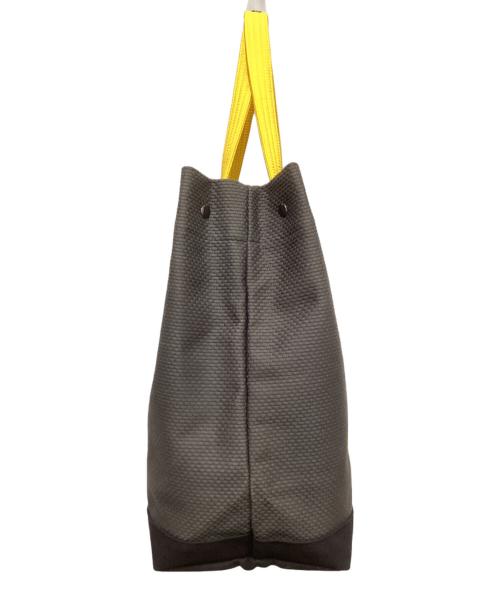 CaBas（キャバ）CABAS (キャバ) 刺し子トートバッグ ブラウン×イエローの古着・服飾アイテム