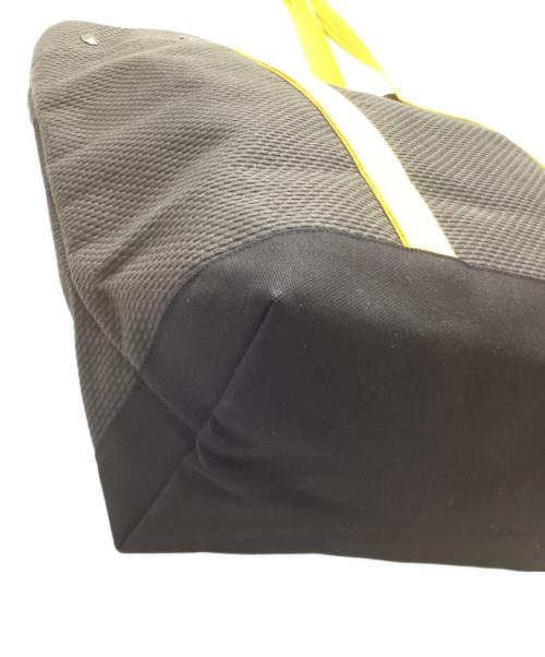 CaBas（キャバ）CABAS (キャバ) 刺し子トートバッグ ブラウン×イエローの古着・服飾アイテム