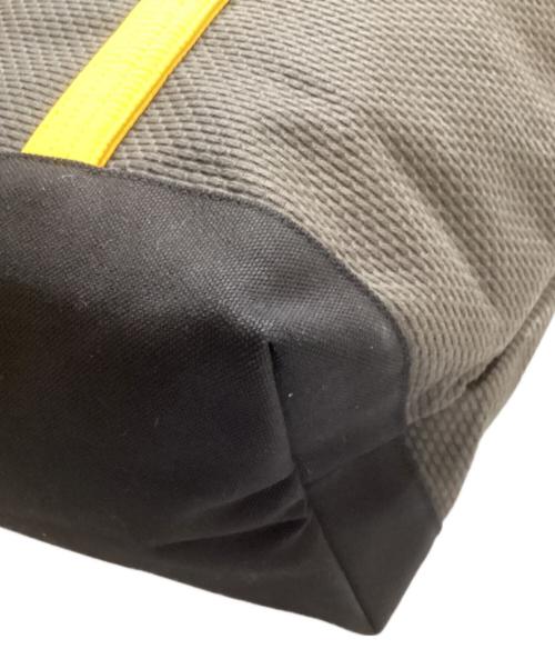 CaBas（キャバ）CABAS (キャバ) 刺し子トートバッグ ブラウン×イエローの古着・服飾アイテム