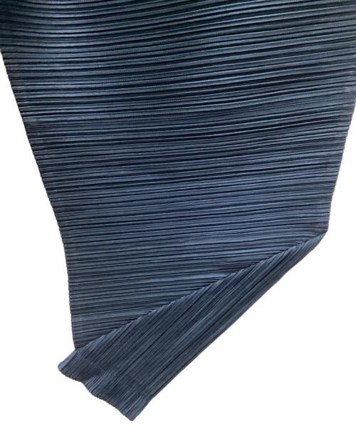PLEATS PLEASE（プリーツプリーズ）PLEATS PLEASE (プリーツプリーズ) THICKER BOUNCE 横プリーツパンツ ネイビー サイズ:3の古着・服飾アイテム