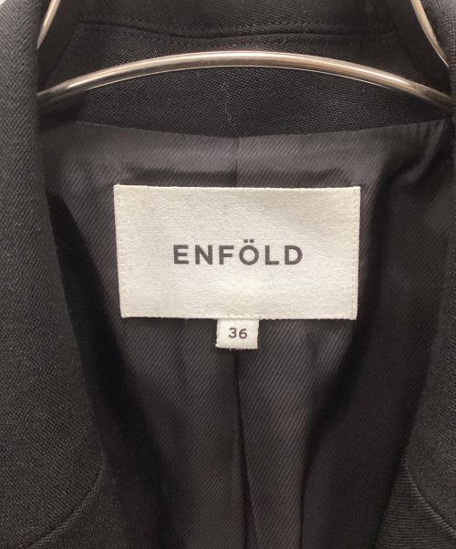 ENFOLD（エンフォルド）ENFOLD (エンフォルド) ウールドスキンチェスターコート ブラック サイズ:36の古着・服飾アイテム