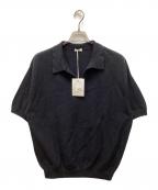 crepusculeクレプスキュール）の古着「Moss Stitch Polo/モスステッチポロシャツ」｜ブラック