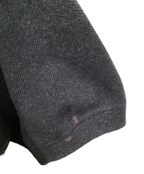 crepuscule（クレプスキュール）crepuscule (クレプスキュール) Moss Stitch Polo/モスステッチポロシャツ ブラック サイズ:1の古着・服飾アイテム