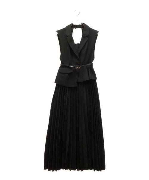 Snidel（スナイデル）Snidel (スナイデル) ジレディティールジャンスカ ブラックの古着・服飾アイテム