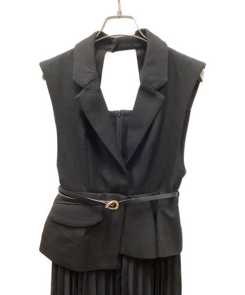 Snidel（スナイデル）Snidel (スナイデル) ジレディティールジャンスカ ブラックの古着・服飾アイテム