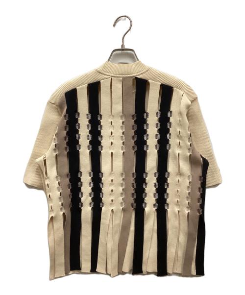 AKIRA NAKA（アキラナカ）AKIRA NAKA (アキラナカ) バックフリンジモックネックニット アイボリー サイズ:2の古着・服飾アイテム