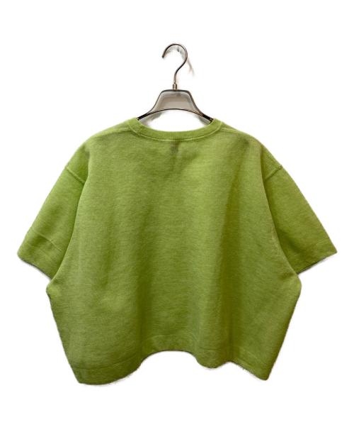 6(ROKU) BEAUTY&YOUTH（ロク ビューティーアンドユース）6(ROKU) BEAUTY&YOUTH (ロク ビューティーアンドユース) SHORT WIDE KNIT PULLOVER 黄緑 サイズ:表記無しの古着・服飾アイテム